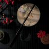 Аксессуары для веера-одежды периода Воюющих царств, Веер-меч в древнем стиле, Эфирный новый китайский стиль, Древний реквизит для фотосессии в стиле Ханьфу, Кисточка Фиолетовый бамбук Длинный