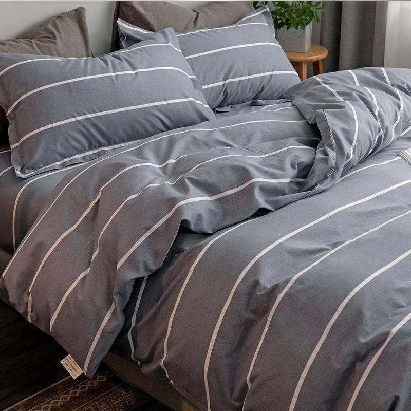 Four-piece Bedding Set Pure Cotton New Style Princess Style Dormitory Single Three-piece Bedding Set