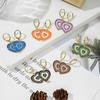 Trendy Love Heart Drop Earrings for Women Retro Colorful Dripping Oil Metal Charm Jewelry Gifts