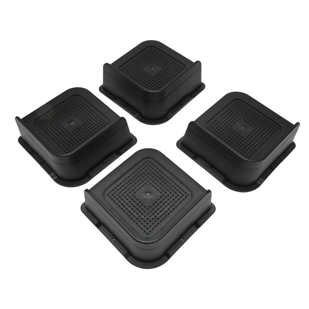 4PCS Bed Risers ABS L Shape Anti Slip Chair Leg Extra Lifts Furniture Riser Stand Blocks for Desk