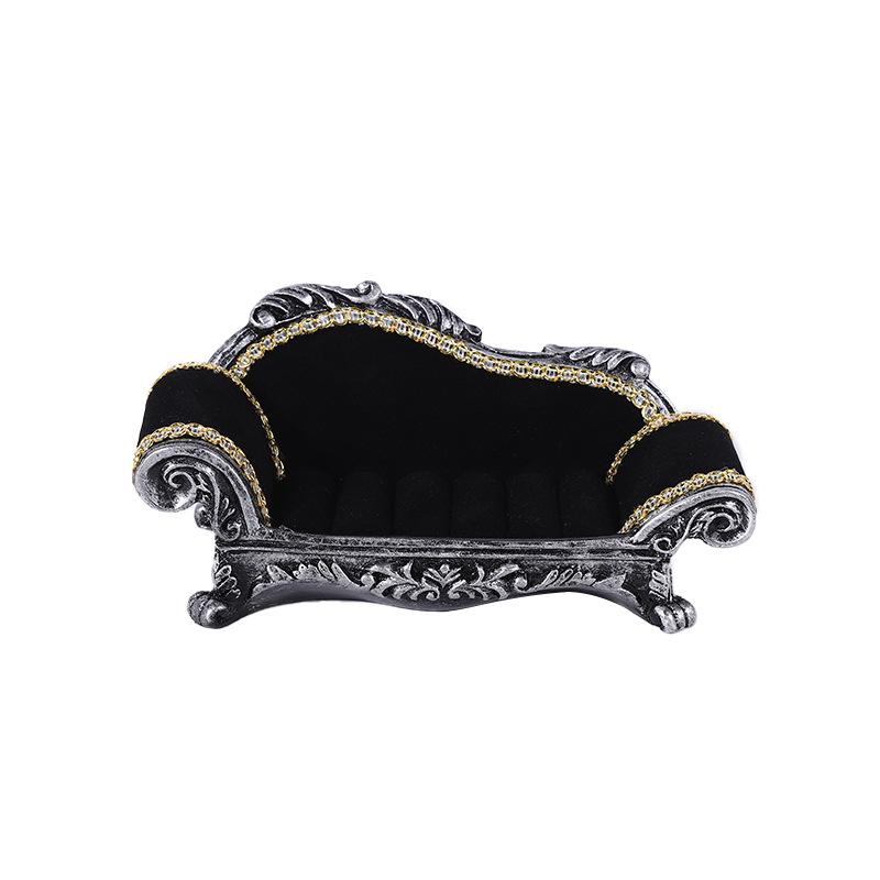 Диван-подставка для ювелирных изделий из смолы: Держатель для сережек и колец, фотореквизит, коробка для хранения, стойка для украшений