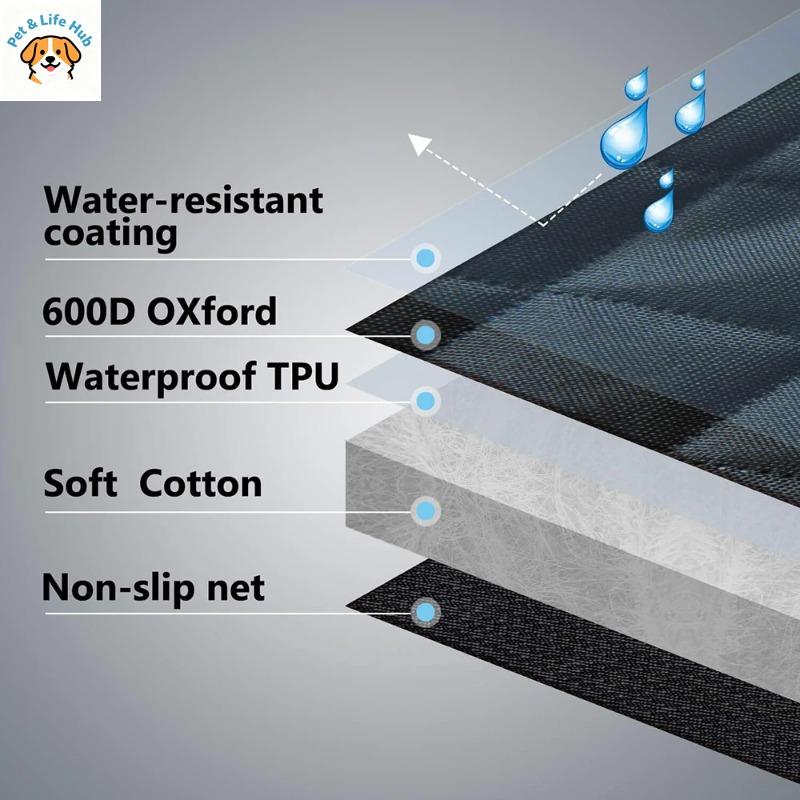 100% Waterproof Dog Car Seat Cover Pet Cat Carrier Mat Front Seat Protector for Cars Trucks SUV Pet Accessories