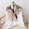 90cm Twill Square Scarf Women Print Shawl Wraps Female Neckerchief Hair Hand Bandana Head Scarves Hijab Echarpe Beach Sunscreen