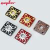 1 Piece Square Curved Stainless Steel Jack Plate Surface Pattern For Electric Guitar Bass