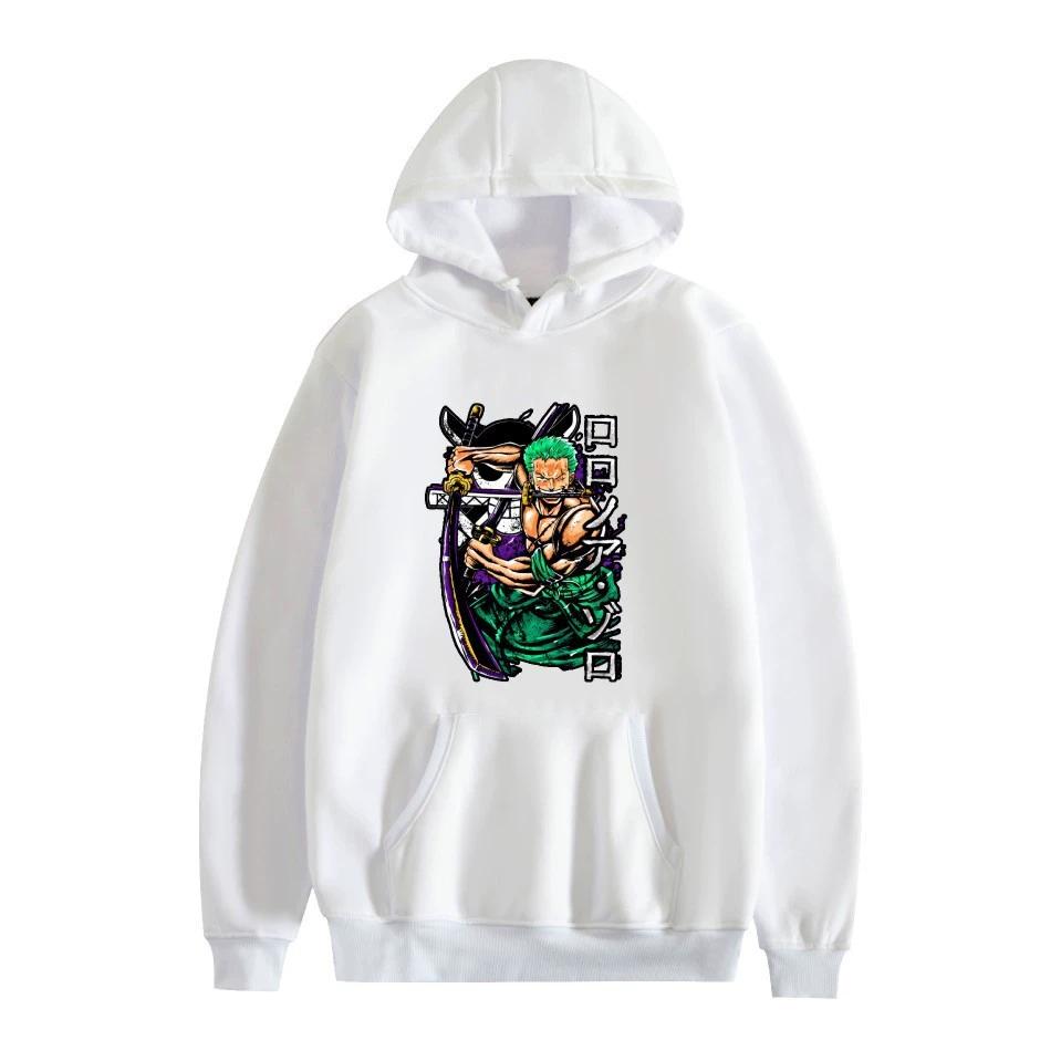 Худи из аниме ONE PIECE Худи Ророноа Зоро Уличная одежда Толстовка с капюшоном Мужчины Женщины Косплей Спорт