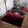 "Anime Style Carpet with Red and Black Alchemy Pattern Design" Suitable for use as an anti-slip for living room bedroom sofas