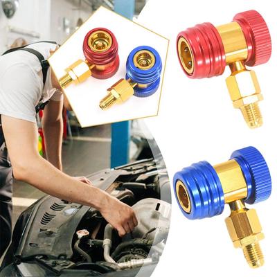 НОВЫЙ фреон R134A H/L автомобильный быстроразъемный соединитель латунный коллектор хладагента кондиционер манометр регулируемый адаптер переменного тока Q2D4