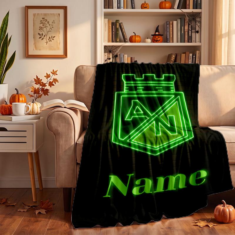 Atletico Nacional Custom Flannel Blankets Soft Warm Cozy Throws for Home Decor Holiday Gifts