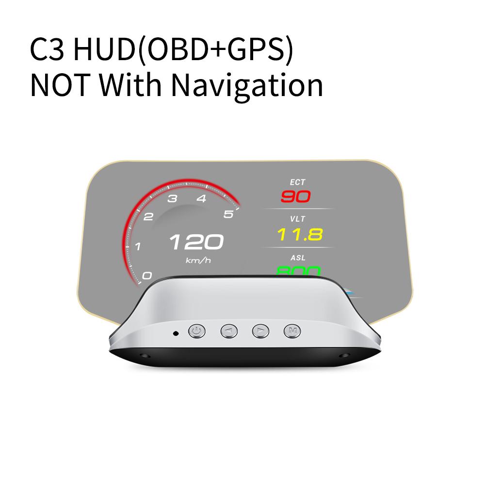Автомобильный проектор Hud Автомобильный электронный переносной навигатор GPS Obd2 Спидометр C3 HUD Head Up Display