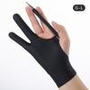 1 шт. черные противообрастающие перчатки с 2 пальцами, антисенсорные перчатки для рисования и письма