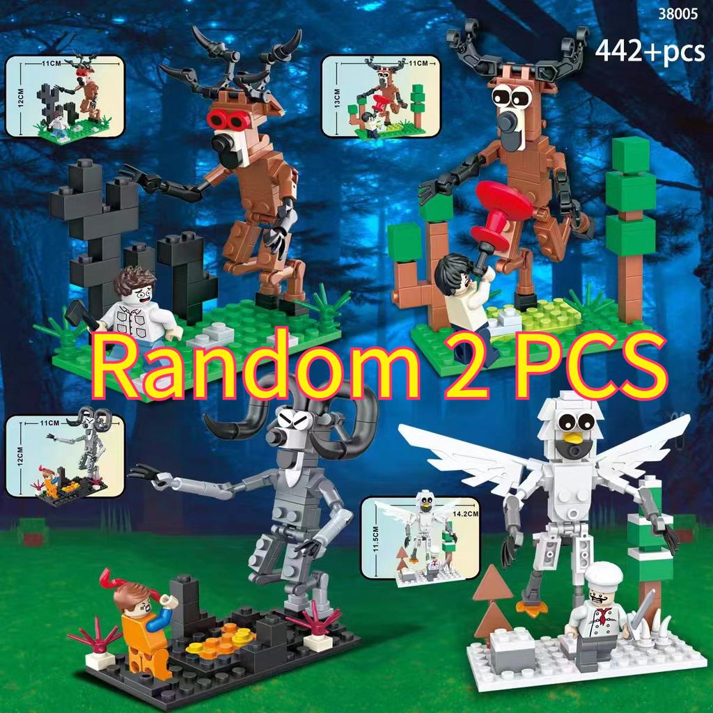 99 Ночей в Лесу Фигурки Игрушка Фигурка Строительный Блок Монстр Олень Сцена Охоты Блоки Коллекция Модель Игрушки для Детей Подарок