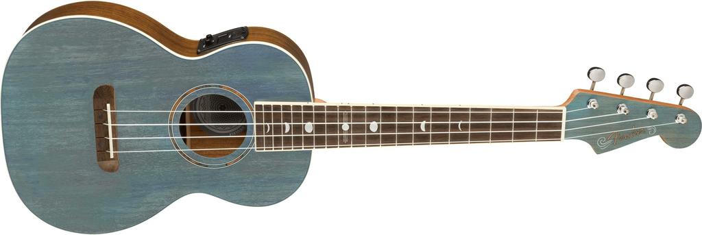 Fender Укулеле Дэни Харрисон Бирюзовый с мягким чехлом Уке,