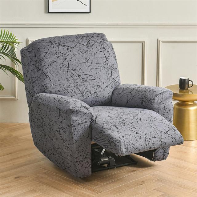 Geometric Recliner Sofa Cover Leopard Print Stretch Spandex Armchair Slipcovers Relax Lazy Boy Chair Covers Furniture Protector