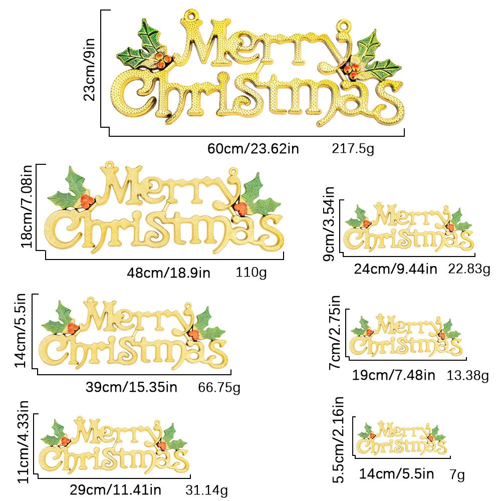 1Pcs 19-60CM Merry Christmas Letter Christmas Tree Decorations Pendant for Home Decor DIY Crafts New Year 2025 Party Supplies