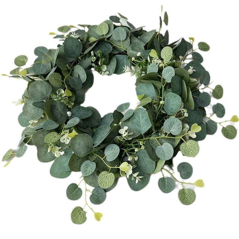 American Spring Large Simulation Garland Door Accessories Sweetheart Eucalyptus Garland Eucalyptus Leaf Wedding Pendant Door Ring