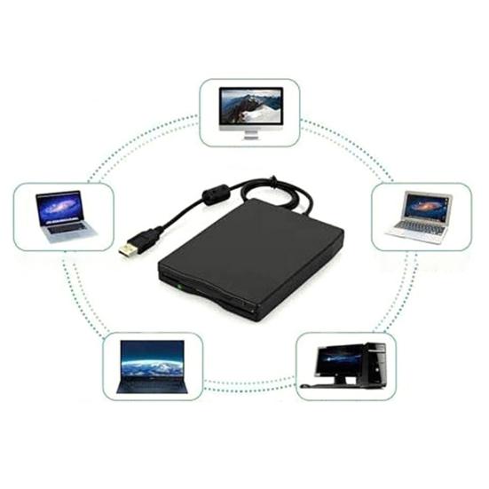 USB 2.0 дисковод для гибких дисков Plug Play Портативный внешний считыватель 3,5-дюймовых дискет FDD 1,44 МБ для ПК