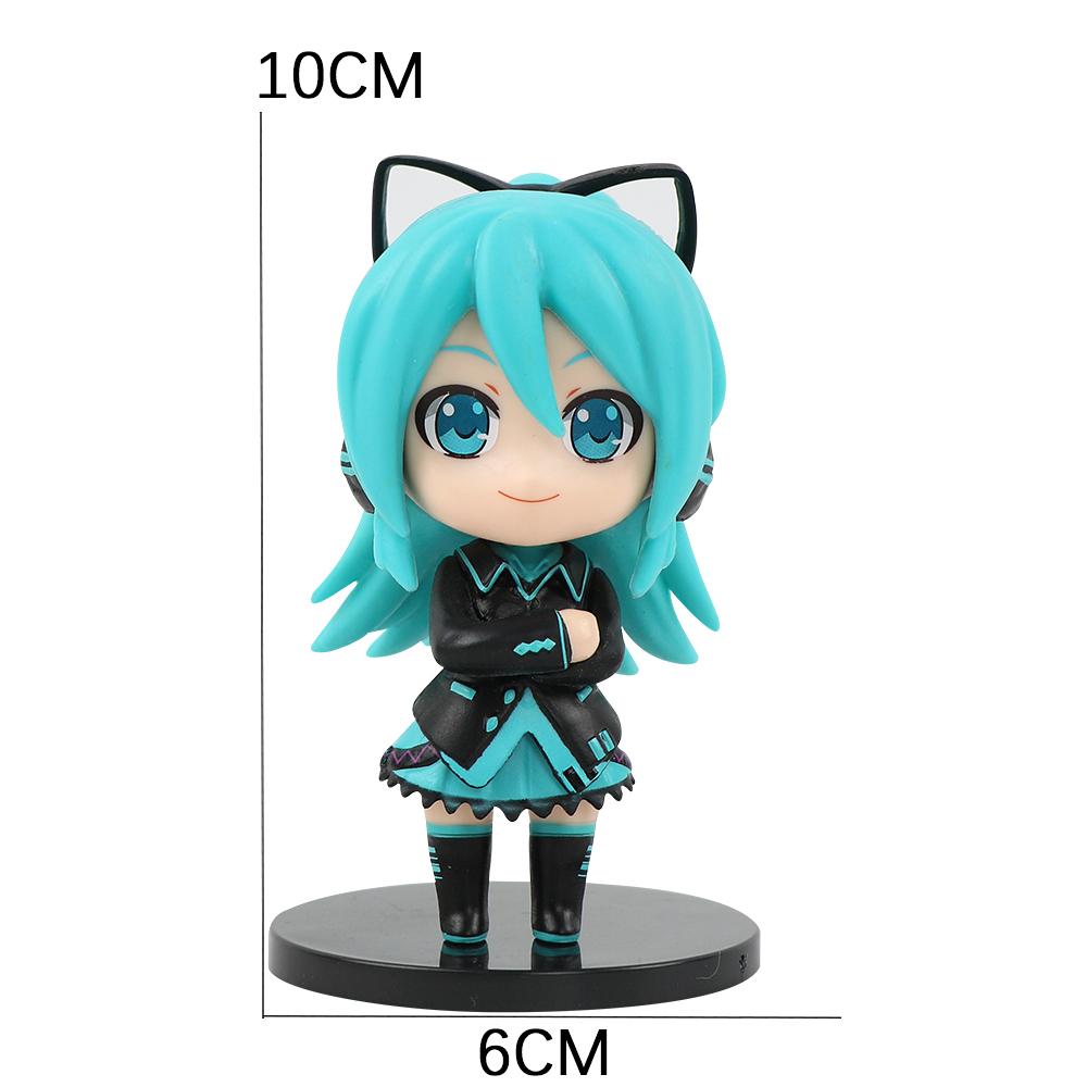 6Pcs/Set Anime Blind Box Hatsune Miku Figure Mini Character Ornaments Kawai Table Decoration For Home Adult Toy Child Gift