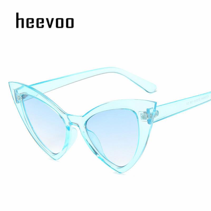 Vintage Cat Eye Sunglasses For Women Retro Cateye Frame Black Colorful Eyewear Female Oculos De Sol