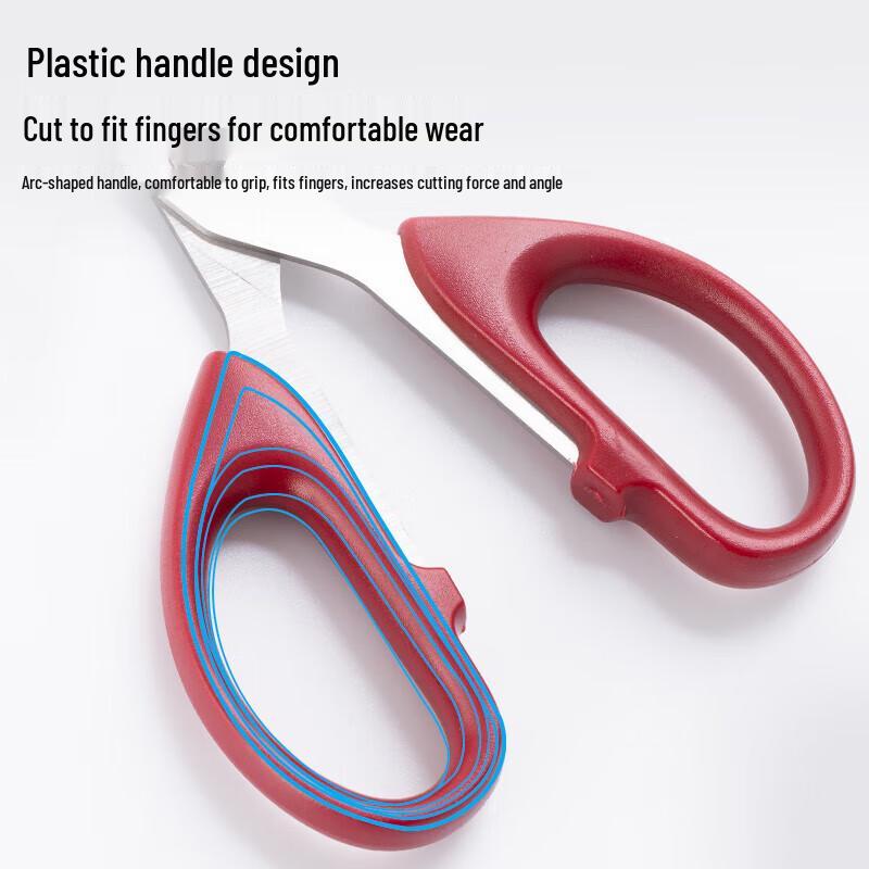 Chenguang 180mm Red Office & Home Scissors