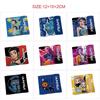 Anime Demon Huntress Group Merchandise Bifold Wallet PU Snap Button Short Purse Cartoon Card Holder Purple