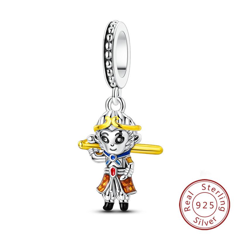 New Copper Charms Bead Penguin Owl Bow Heart Charm Fit Original Pendant Bracelet Jewelry Making For Women Gift