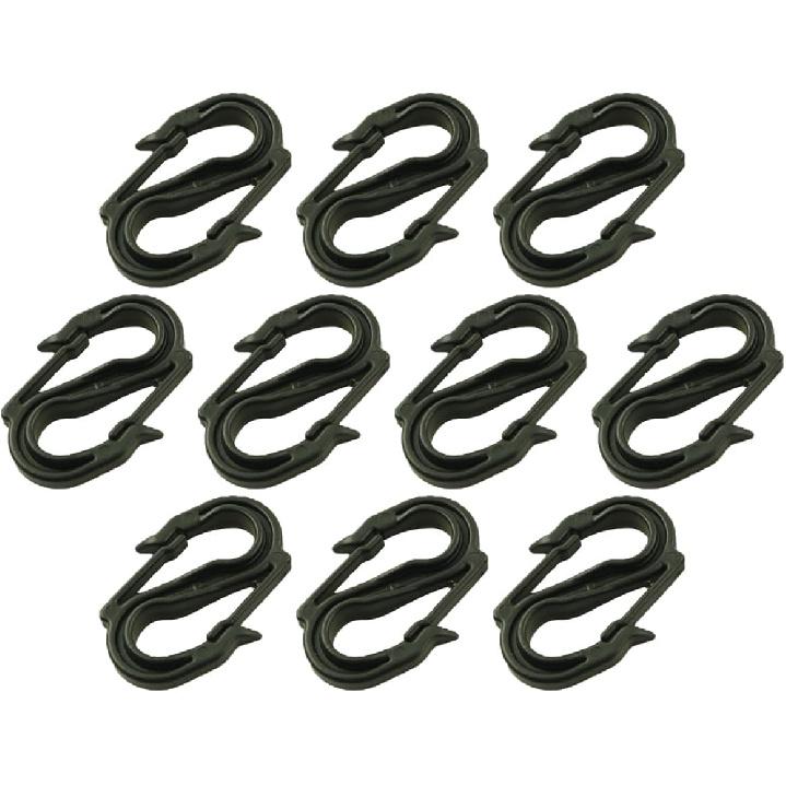 10PCS Heavy Duty S Shaped Double Ended Hanging Hooks 8 Shaped Hooks 2.2x1.65x0.35Inch for Waterproof Cloth Ropes Sunshade Nets Curta Cargo Nets