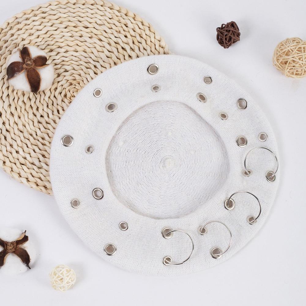 Thickened Iron Rings Beret Solid Color Painter Cap Ladies Beret Caps Winter Season