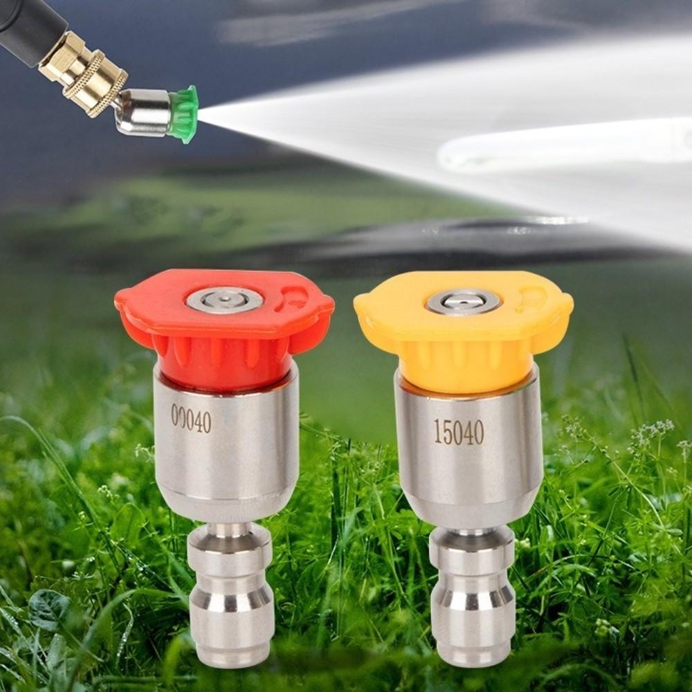 Rotating High Pressure Washer Tips Stainless Steel Rotary Spray Jet Tip Washer Adapter Garden