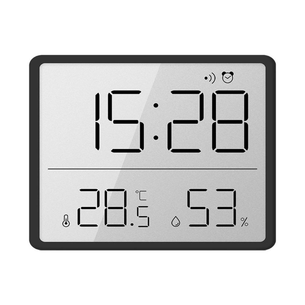 Magnetic Temperature Hygrometer Display Screen Table Clock Mini Bedside Desk Clock  Living Room