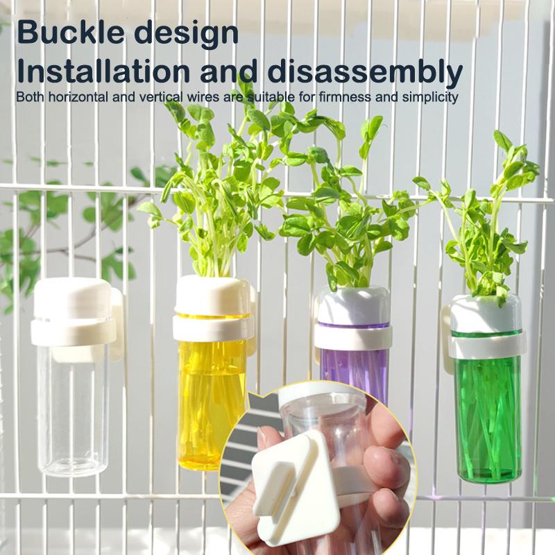 Bird Parrot Feeder Cage Vegetable Holder Preservation Jar Cage Accessories Hanging Basket Container Toys Budgie Cage Supplies