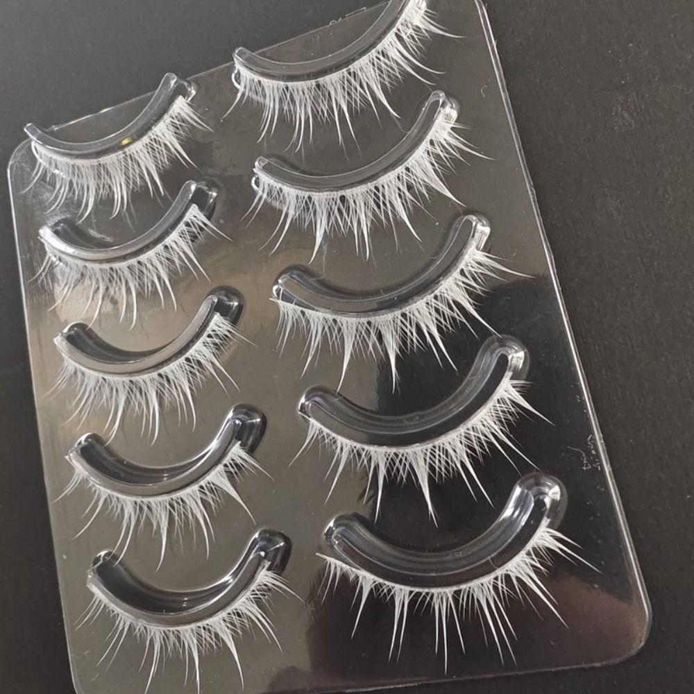 Thick White False Eyelashes Eyelashes Extension Eye Makeup Tools New White Lashes  for Cosplay
