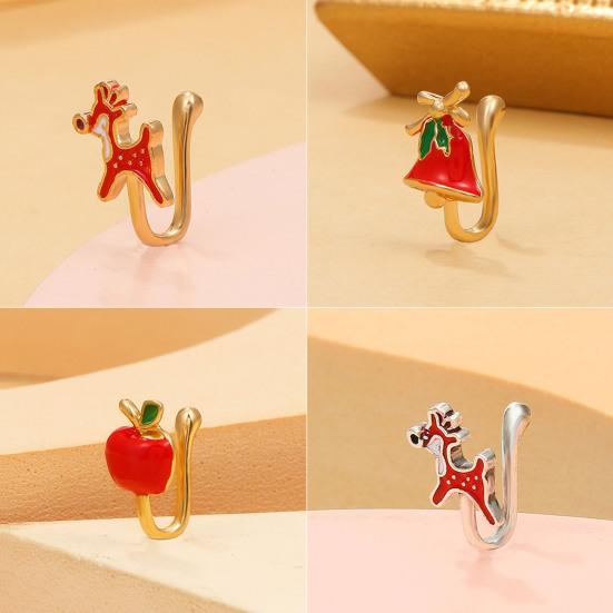 Nose Ring Christmas Tree U Shape Women Cute Delicate Nose Cuff