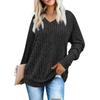Womens Sweatshirts V Neck Long Sleeve Shirts Loose Casual Fall Fashion Sweaters