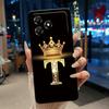 Красивый защитный чехол для телефона со буквой из алфавита и короной для ZTE Blade A36, мягкий силиконовый, черный, противоударный корпус, чехол для ZTE Blade A36
