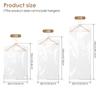50/100Pcs Dust-proof Plastic Clothes Covers Clear Garments Bag 3 Sizes Reusable Dry Cleaning Bag for Protect Clothes Dress Suits