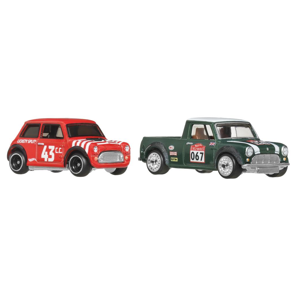Hot Wheels Premium 2 Pack - Morris Mini / '67 Austin Mini Pickup Vehicle Игрушечная мини-машина от 3 лет и старше Multi JBK97