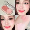 Two Color Powder Blusher Cream Matte Brighten Water Light Peach Cream Blush Natural Cheek Tint Waterproof Face Contouring Makeup