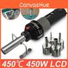 Electronic Lcd 450w Heat Hot Air Gun Desoldering Soldering Station Supplies Plug