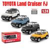 1/24 Toyota FJ Land Cruiser SUV внедорожный игрушечный автомобиль литой металлический сплав транспортное средство миниатюрная модель коллекция подарок для мальчиков детей