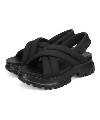 Oriental Traffic Платформенные сандалии с ремешком 51201 ЧЕРНЫЙ Размеры Женские (2025СС) 22,0см-22,5см