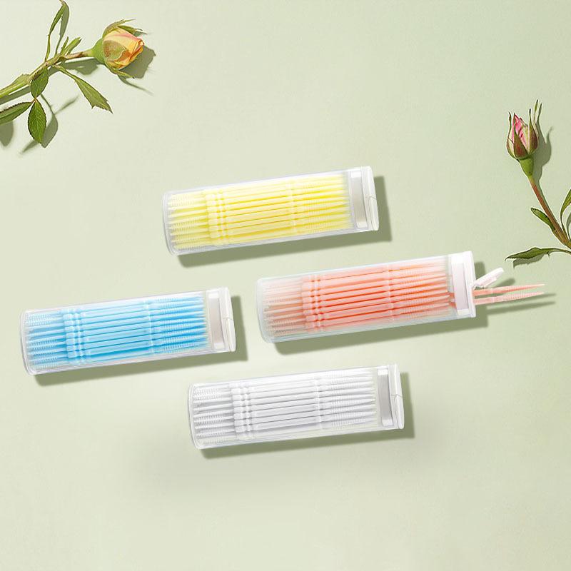 100 шт. Двусторонняя зубочистка для ухода за полостью рта