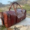 Weekend Brown Gym Luggage Duffel Large Real Sports Bag Leather Duffle