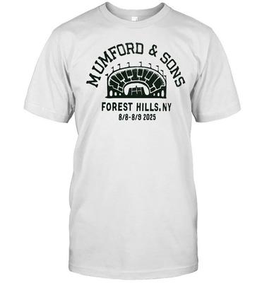 Футболка с концерта Mumford and Sons в Forest Hills, NY – 8-9 августа 2025 г.