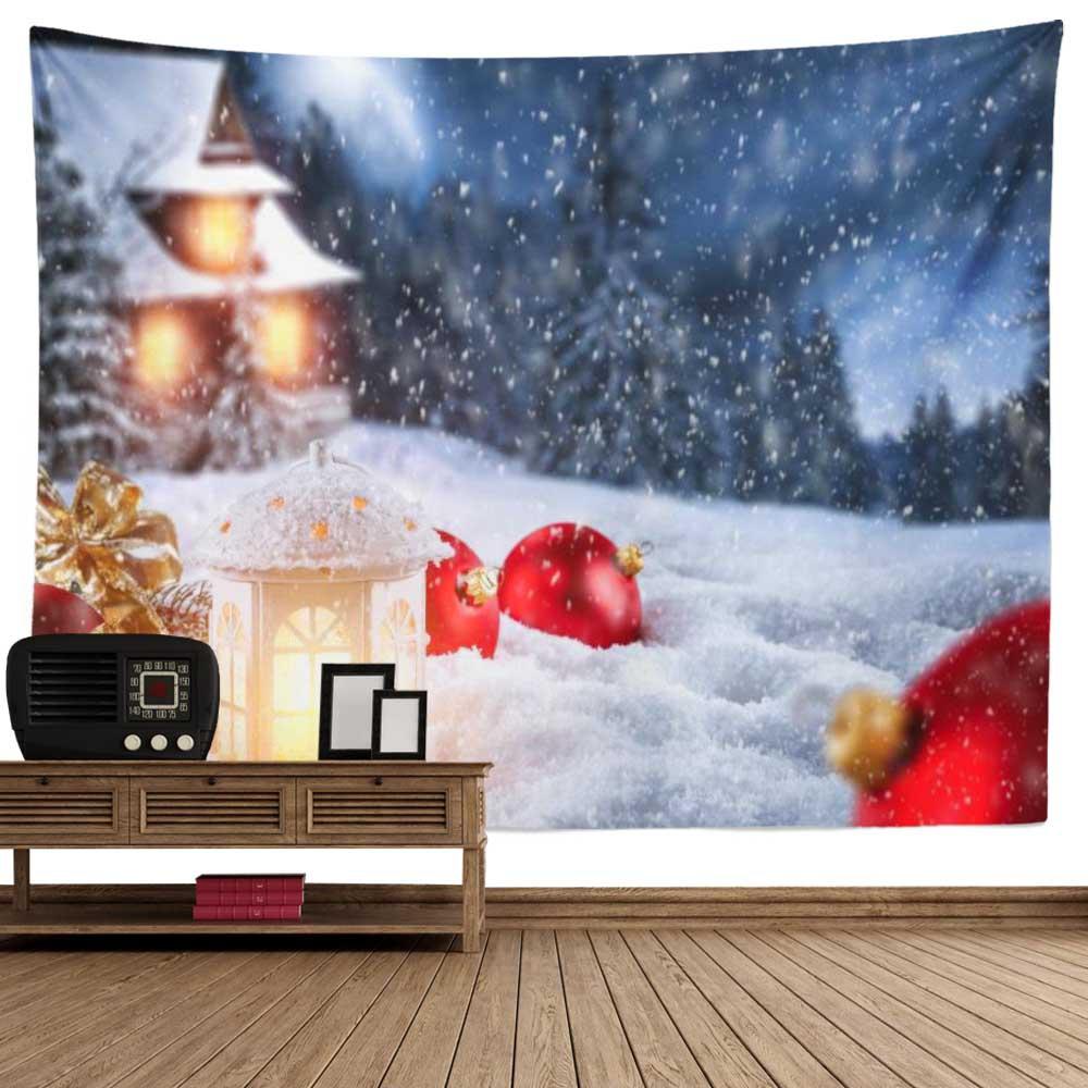 Домашний декор Рождественский настенный гобелен Гостиная Спальня Общежитие Домашний декор С Рождеством