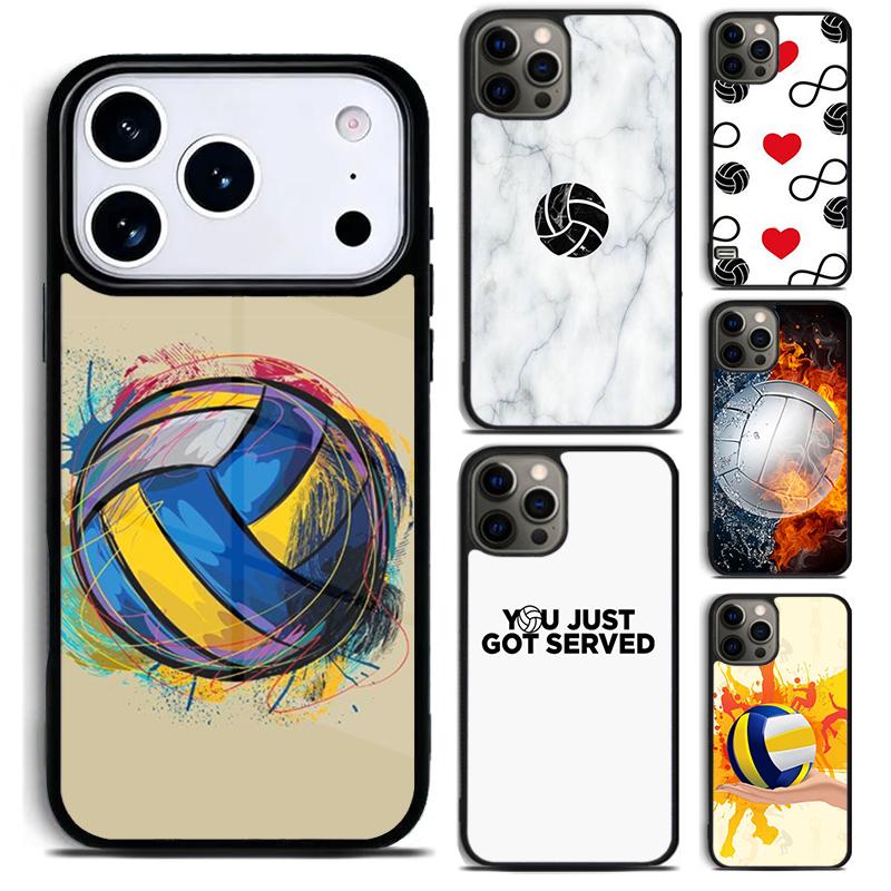 Я люблю Чехол для телефона с волейболом для iPhone 17 16 15 Pro Max Air 14 13 12 11 Plus Ударопрочный чехол