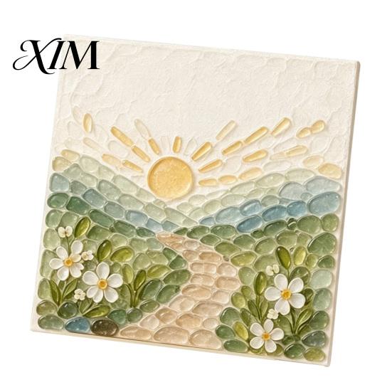 Prayer Nook Wall Hanging DIY Psalms Sea Glass Mosaic Art Kit, Christian Craft Kit with Inspirational Bible Verse Design, Religious Gift for