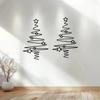 Metal Christmas Tree Wall Art Rust-Resistant Christmas Tree Line Handicrafts