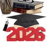 Держатель для денег на выпускной Класс 2026 Форма шляпы Деревянный сувенир Коробка для открыток на выпускной Для дочери сына Старшая школа Колледж