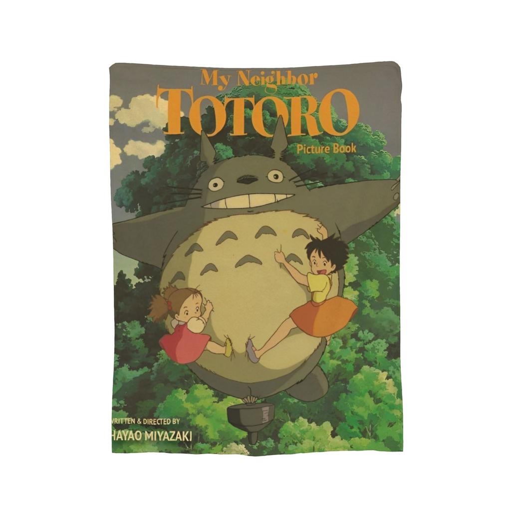 Традиционные вязаные одеяла Некобус Японские Т-Тоторо Кот-автобус Флисовый плед Постельные принадлежности Диван Портативные Мягкие Теплые Покрывала