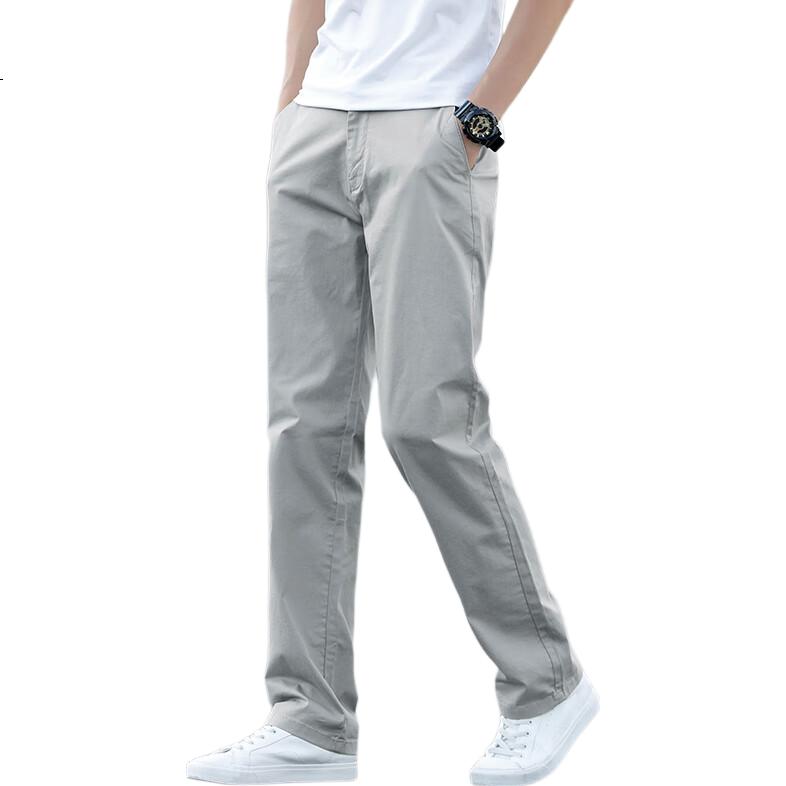 RED DRAGONFLY Men's Summer Casual Cotton Business Straight Slim Fit Stretch Khaki Pants 32